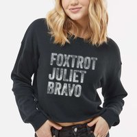 Foxtrot Juliet Bravo, FJB Design Cropped Pullover Crew