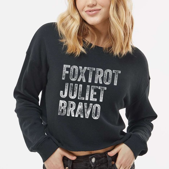 Foxtrot Juliet Bravo, FJB Design Cropped Pullover Crew