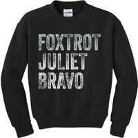 Foxtrot Juliet Bravo, FJB Design Kids Sweatshirt