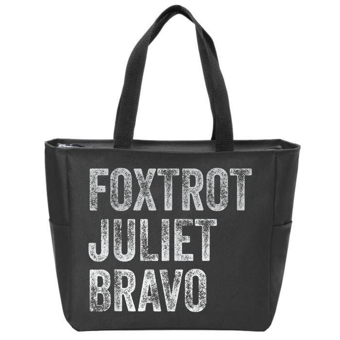 Foxtrot Juliet Bravo, FJB Design Zip Tote Bag