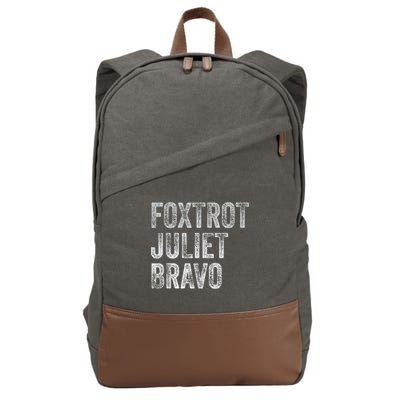 Foxtrot Juliet Bravo, FJB Design Cotton Canvas Backpack