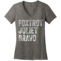 Foxtrot Juliet Bravo, FJB Design Women's V-Neck T-Shirt