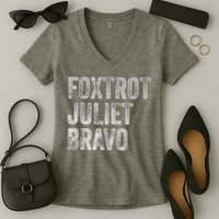 Foxtrot Juliet Bravo, FJB Design Women's V-Neck T-Shirt