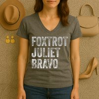 Foxtrot Juliet Bravo, FJB Design Women's V-Neck T-Shirt