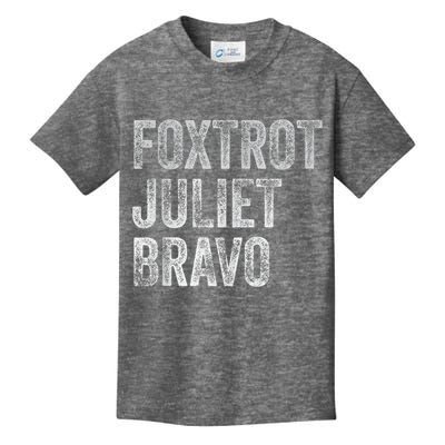 Foxtrot Juliet Bravo, FJB Design Kids T-Shirt