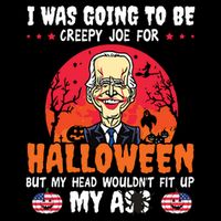 Funny Joe Biden I Was Going To Be Creepy Joe For Halloween Drawstring Bag