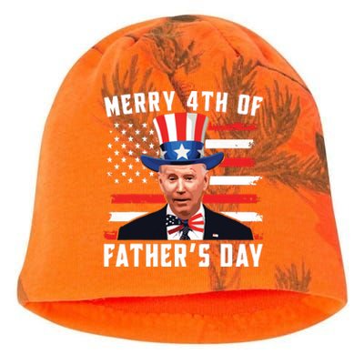 Funny Joe Biden Happy Merry 4th Of July Confused Fathers Day Kati - Camo Knit Beanie