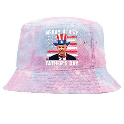 Funny Joe Biden Happy Merry 4th Of July Confused Fathers Day Tie-Dyed Bucket Hat