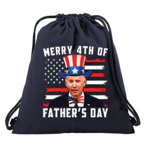 Funny Joe Biden Happy Merry 4th Of July Confused Fathers Day Drawstring Bag