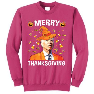 Funny Joe Biden Happy Halloween Merry Thanksgiving Sweatshirt