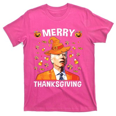 Funny Joe Biden Happy Halloween Merry Thanksgiving T-Shirt