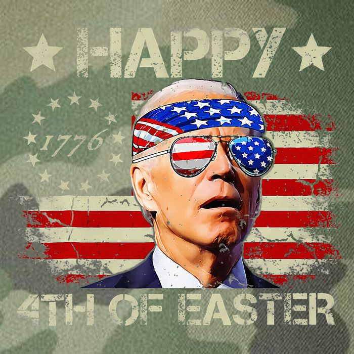 Funny Joe Biden 4th Of July Happy 4th Of Easter Us Flag Legacy Tie Dye Trucker Hat