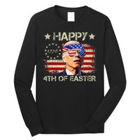 Funny Joe Biden 4th Of July Happy 4th Of Easter Us Flag Long Sleeve Shirt