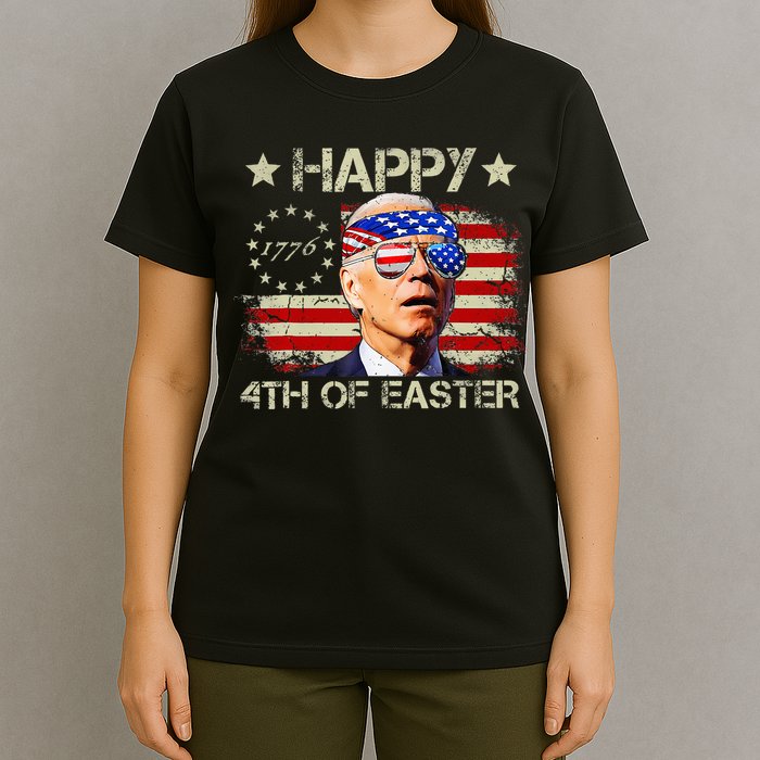 Funny Joe Biden 4th Of July Happy 4th Of Easter Us Flag T-Shirt