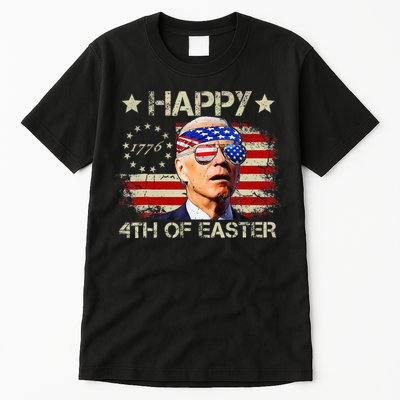 Funny Joe Biden 4th Of July Happy 4th Of Easter Us Flag Tall T-Shirt