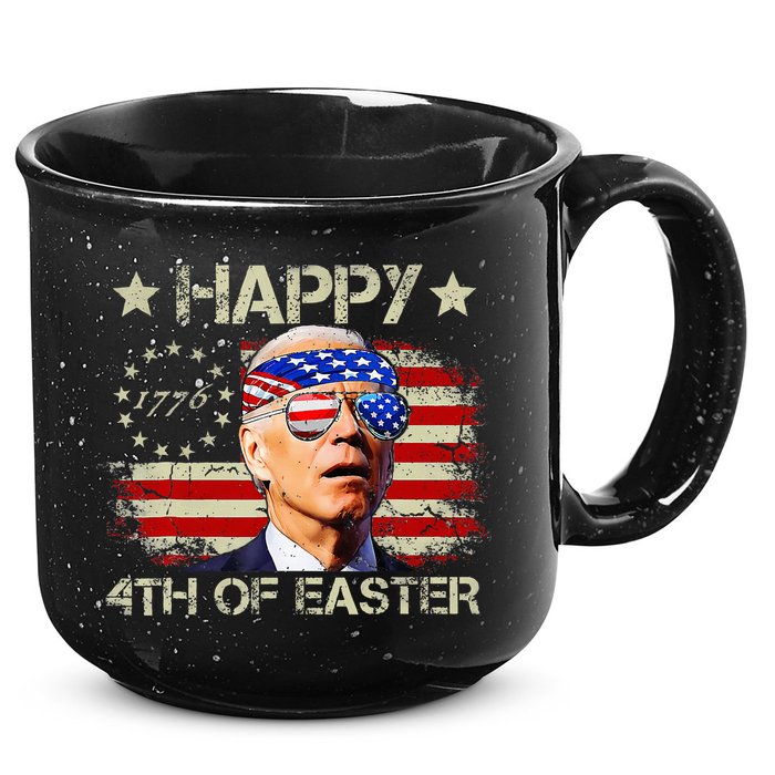 Funny Joe Biden 4th Of July Happy 4th Of Easter Us Flag 15oz Campfire Ceramic Mug