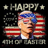 Funny Joe Biden 4th Of July Happy 4th Of Easter Us Flag Flatbill Hat