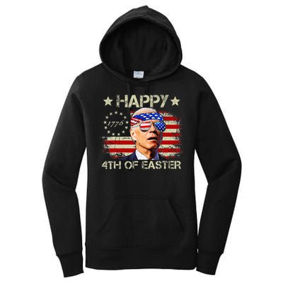 Funny Joe Biden 4th Of July Happy 4th Of Easter Us Flag Women's Pullover Hoodie