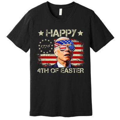 Funny Joe Biden 4th Of July Happy 4th Of Easter Us Flag Premium T-Shirt