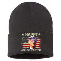 Funny Joe Biden 4th Of July Happy 4th Of Easter Us Flag Sustainable Knit Beanie