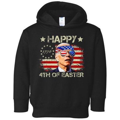 Funny Joe Biden 4th Of July Happy 4th Of Easter Us Flag Toddler Hoodie