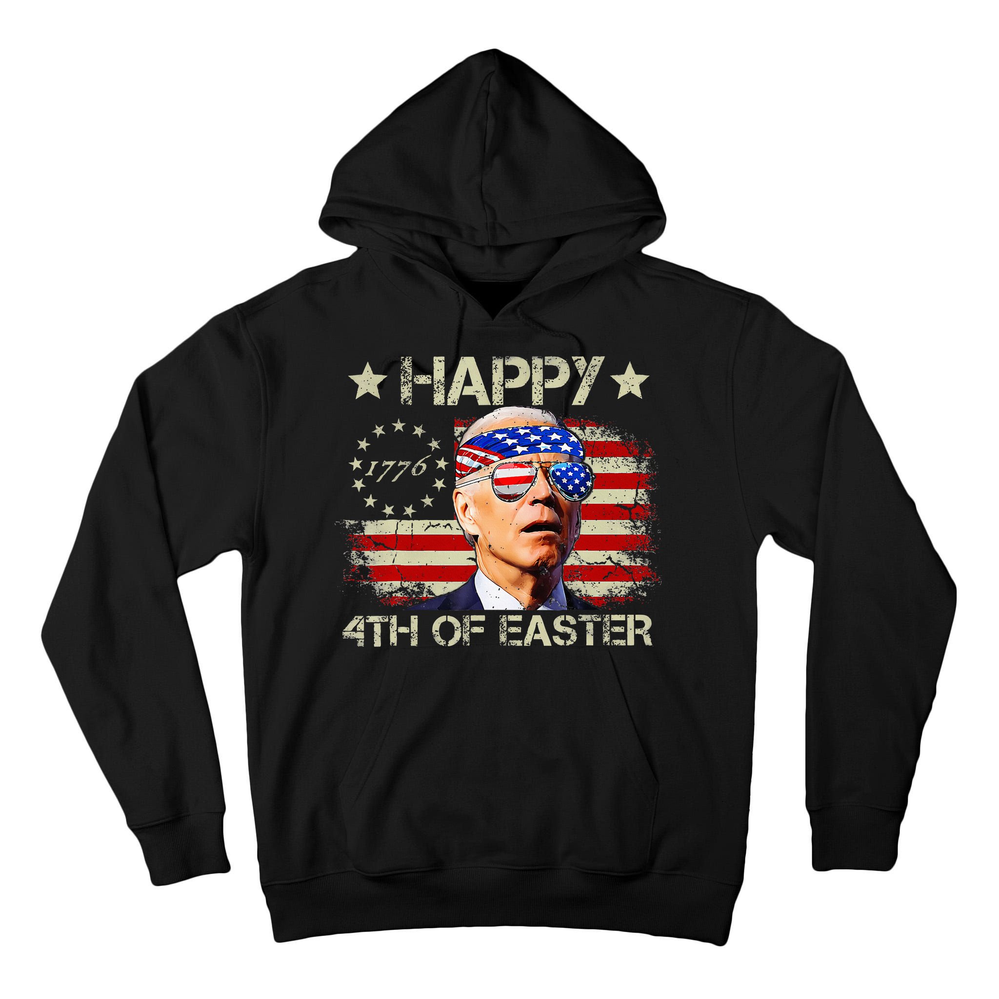 Funny Joe Biden 4th Of July Happy 4th Of Easter Us Flag Tall Hoodie