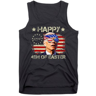 Funny Joe Biden 4th Of July Happy 4th Of Easter Us Flag Tank Top
