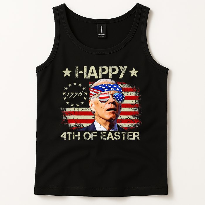Funny Joe Biden 4th Of July Happy 4th Of Easter Us Flag Tank Top