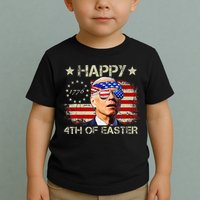 Funny Joe Biden 4th Of July Happy 4th Of Easter Us Flag Toddler T-Shirt