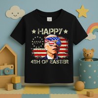 Funny Joe Biden 4th Of July Happy 4th Of Easter Us Flag Toddler T-Shirt