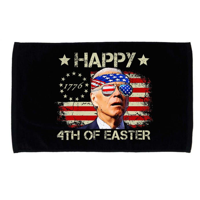 Funny Joe Biden 4th Of July Happy 4th Of Easter Us Flag Microfiber Hand Towel