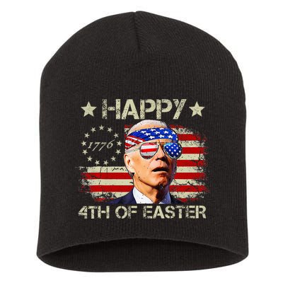 Funny Joe Biden 4th Of July Happy 4th Of Easter Us Flag Short Acrylic Beanie