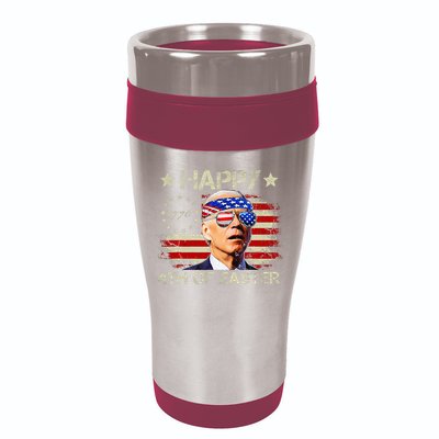 Funny Joe Biden 4th Of July Happy 4th Of Easter Us Flag 16oz Travel Tumbler