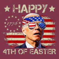 Funny Joe Biden 4th Of July Happy 4th Of Easter Us Flag 16oz Travel Tumbler
