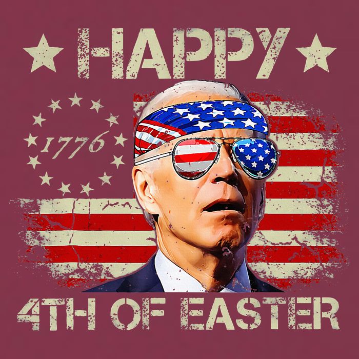 Funny Joe Biden 4th Of July Happy 4th Of Easter Us Flag 16oz Travel Tumbler
