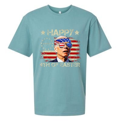 Funny Joe Biden 4th Of July Happy 4th Of Easter Us Flag Sueded Cloud Jersey T-Shirt