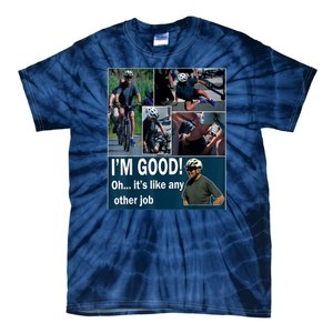 Funny Joe Biden Falling Off Bicycle Bike Meme Tie-Dye T-Shirt