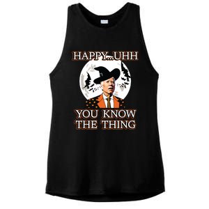 Funny Joe Biden Dazed Halloween Costume Ladies PosiCharge Tri-Blend Wicking Tank