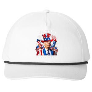 Funny Joe Biden 4th Of July Happy Halloween Firework Snapback Five-Panel Rope Hat