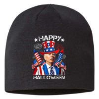 Funny Joe Biden 4th Of July Happy Halloween Firework Sustainable Beanie