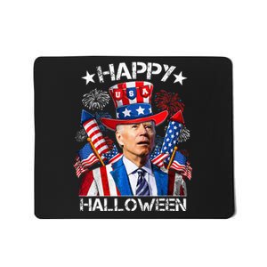 Funny Joe Biden 4th Of July Happy Halloween Firework Mousepad