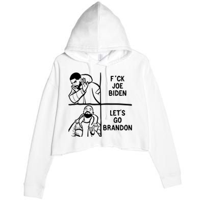 Fuck Joe Biden Lets Go Brandon Conservative Us Crop Fleece Hoodie