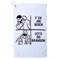 Fuck Joe Biden Lets Go Brandon Conservative Us Platinum Collection Golf Towel