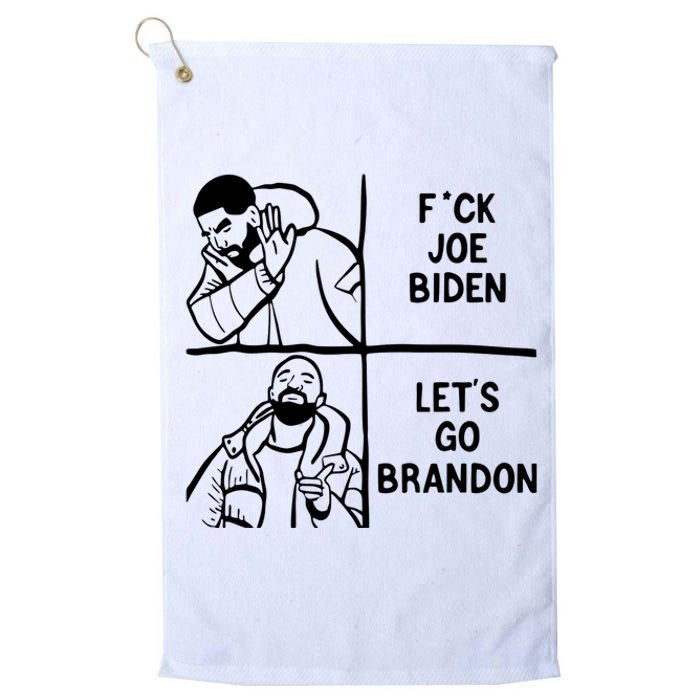 Fuck Joe Biden Lets Go Brandon Conservative Us Platinum Collection Golf Towel