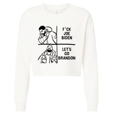 Fuck Joe Biden Lets Go Brandon Conservative Us Cropped Pullover Crew