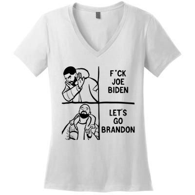 Fuck Joe Biden Lets Go Brandon Conservative Us Women's V-Neck T-Shirt