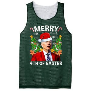 Funny Joe Biden Christmas Santa Hat Merry 4th Of Easter Xmas Mesh Reversible Basketball Jersey Tank