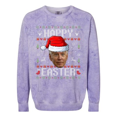 Funny Joe Biden Happy Easter Funny Ugly Christmas Sweater  Colorblast Crewneck Sweatshirt