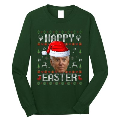 Funny Joe Biden Happy Easter Funny Ugly Christmas Sweater  Long Sleeve Shirt