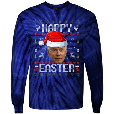 Funny Joe Biden Happy Easter Funny Ugly Christmas Sweater  Tie-Dye Long Sleeve Shirt